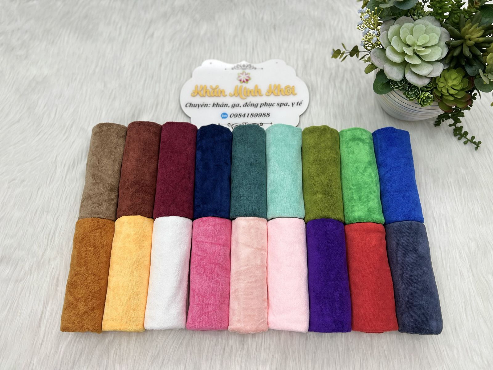 Bảng màu khăn Spa Minh Khôi